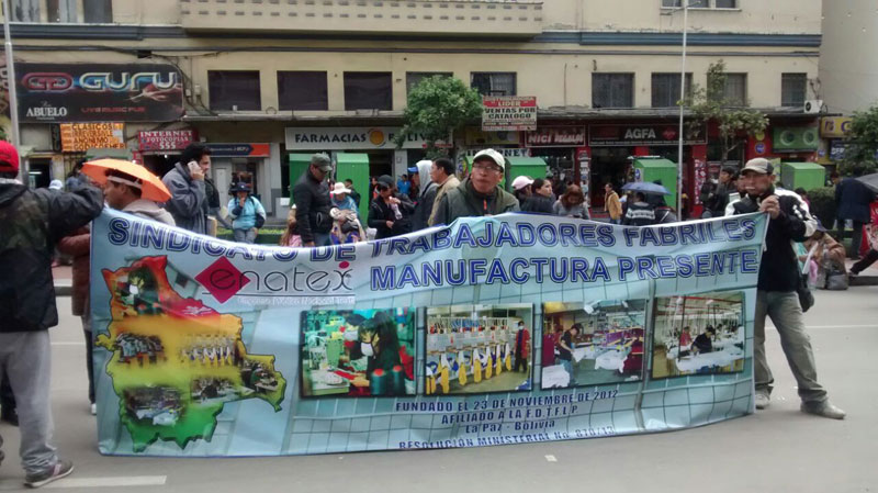 Bolivia: 1600 trabajadores y trabajadoras fabriles se movilizan por las calles Paceñas en defensa de sus derechos laborales