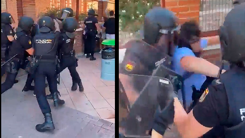 Brutal carga policial contra estudiantes de Murcia que se manifestaban por la PAU. ¡Basta de represión! ¡Publicación inmediata del modelo de examen! 