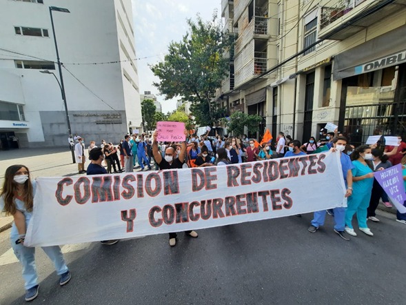 Los médicos residentes de la ciudad de Rosario comienzan a levantarse 