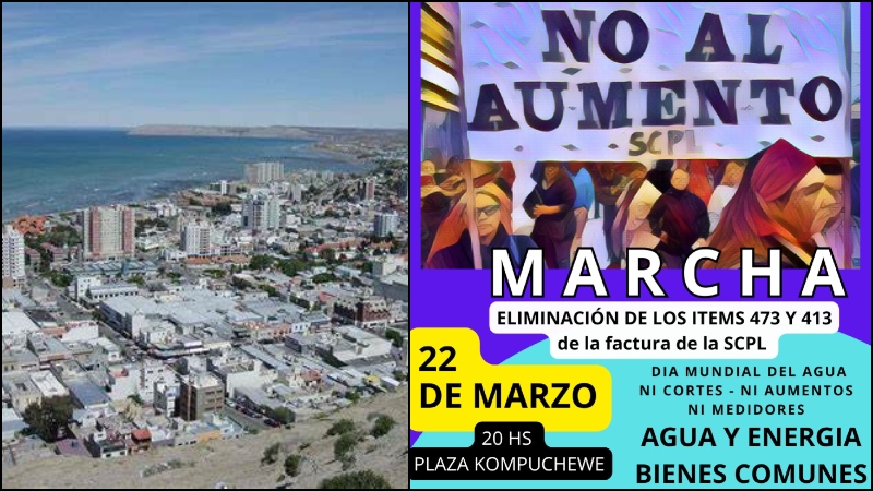 22M: Marcha contra el tarifazo en Comodoro Rivadavia 