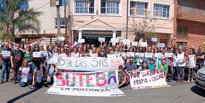 La Matanza: Enorme paro docente en rechazo a la 5ta hora y contra el ajuste en educación