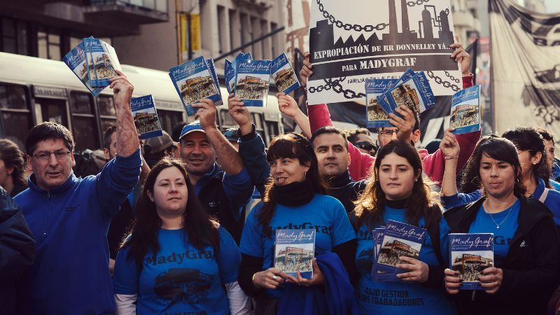 Madygraf moviliza a la Legislatura bonaerense por la Ley de Expropiación 