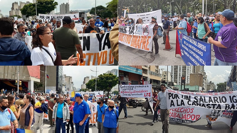 Nuevas protestas en Venezuela por los salarios de hambre y aguinaldo en cuotas