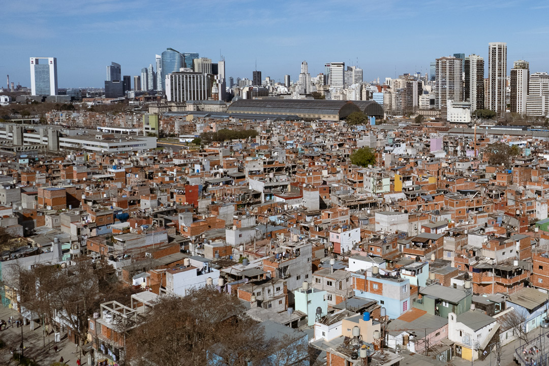 Vista aérea de la villa 31. Foto: Matías Baglietto.