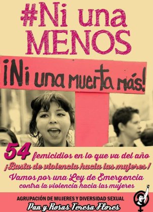 Femicidio n°54: "Levantemos la campaña por una ley de emergencia contra la violencia hacia las mujeres"