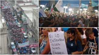 Todo el pueblo de Azul se movilizó en apoyo a los trabajadores de Fabricaciones Militares