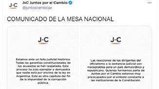 Juntos por el Cambio festejó la condena a CFK y reivindicó a la casta judicial