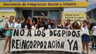 Caravana y acto contra los despidos en la Secretaría de Integración Social y Urbana Villa 31