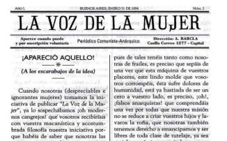 La primera edición de "La voz de la mujer"