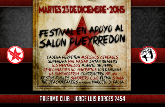 Festival punk en apoyo a la reapertura del Salón Pueyrredón