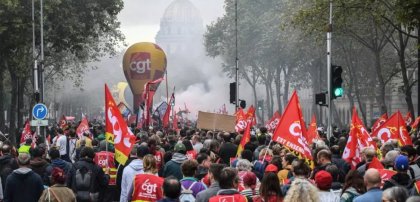 Miles se movilizan en Francia en una jornada de lucha contra la inflación y por aumento de salarios