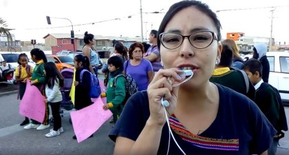 [VIDEO]: manifestación de apoderados y alumnos en defensa de profesora y contra los despidos