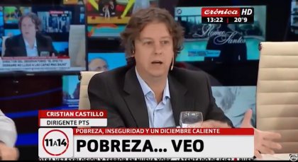 Christian Castillo en Crónica TV debate acerca de la contrarreforma previsional - YouTube