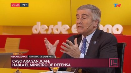 ARA San Juan: en TN Aguad admite que no hay sobrevivientes