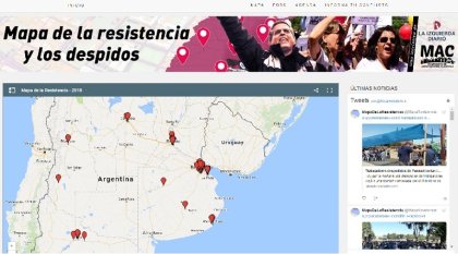 Sale el Mapa de la resistencia y los despidos: dónde, quiénes y cómo están luchando