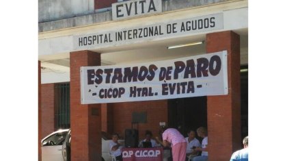 Trabajadores del Hospital Evita pararon en solidaridad con el Posadas