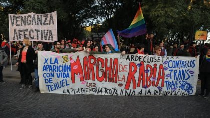 Movilización en La Plata contra los transtravesticidios y por Tehuel de la Torre