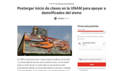 Lanzan petición para postergar regreso a clases en la UNAM