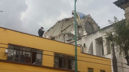  Se desploma sobre escuela cúpula de iglesia en La Guerrero