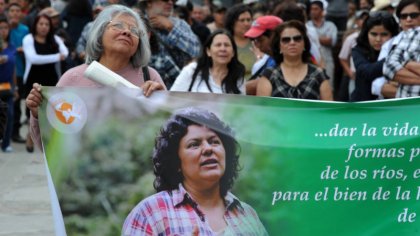 Marcha de mujeres por justicia para Berta Cáceres