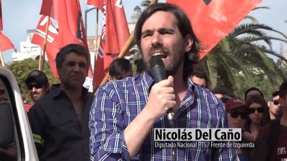 Discurso Nicolás del Caño y Camilo Mones en la movilización contra las contrarreformas del gobierno - YouTube