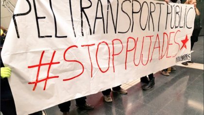 “Esta subida no la pagamos” : Segunda jornada de acciones de #StopPujadesTransport