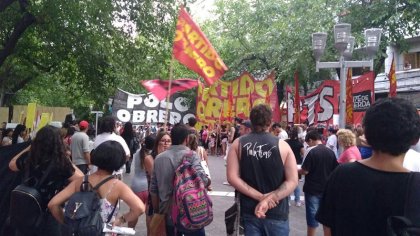 Mendoza: marcha y acto por la libertad de Arakaki y Ponce