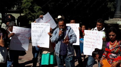 Oaxaca: exigen la libertad del maestro Marcelo Salinas