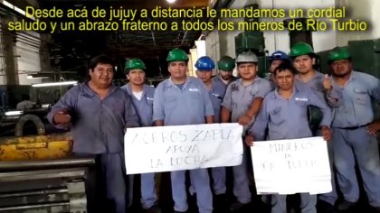 Apoyo de trabajadores de Zapla a la lucha de Rio Turbio - YouTube