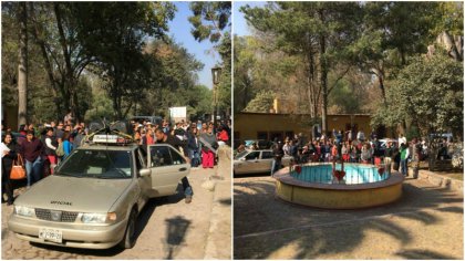 Trabajadores de Chapingo en huelga protestan en el día del agrónomo