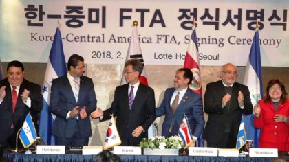 Corea del Sur firma TLC con países centroamericanos