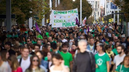 ¡Todo el apoyo a la lucha por la educación pública en Aragón! ¡Hacia la huelga general socioeducativa contra los recortes!