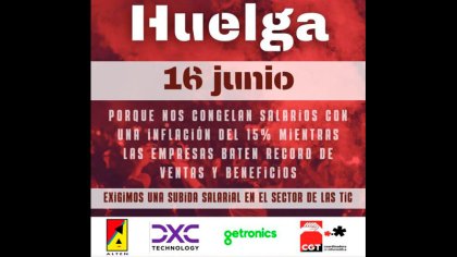 CGT convoca huelga de informáticos contra la perdida de salario firmada por CCOO y UGT