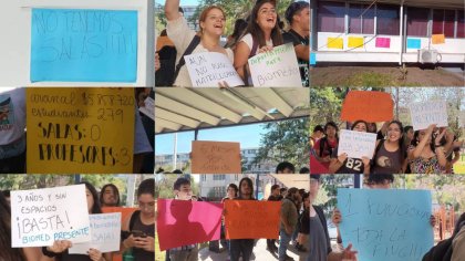 Estudiantes se movilizan en las afueras de la facultad de ingeniería por mejores condiciones de estudio