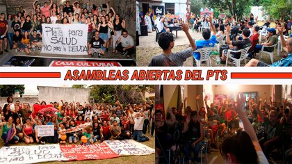 El sábado 4 habrá asambleas abiertas del PTS en Quilmes, Monte Grande, Avellaneda y Lomas