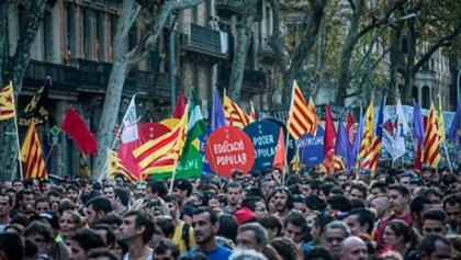 Colectivos estudiantiles contra la represión y por el derecho democrático a votar del pueblo catalán