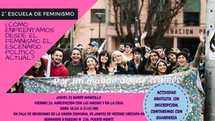 Se convoca en Puerto Montt a la segunda Escuela de Género y Feminismo. ¿Cómo enfrentamos a Piñera?