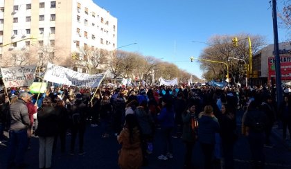 Trabajadores de la educación: comenzó el segundo día de paro con una masiva movilización en San Rafael 