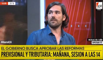 Nicolás Del Caño en A24 - "La reforma tributaria beneficia a las grandes empresas" - YouTube