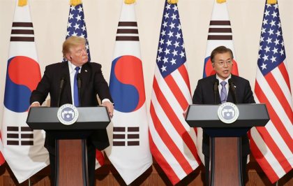 Trump llegó a Seúl y alienta posible dialogo con Corea del Norte