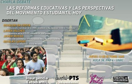 Charla-Debate sobre Reformas Educativas en la Universidad de Río Cuarto