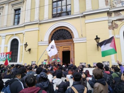 Estudiantes llaman a marchar a un año del comienzo del genocidio en Palestina