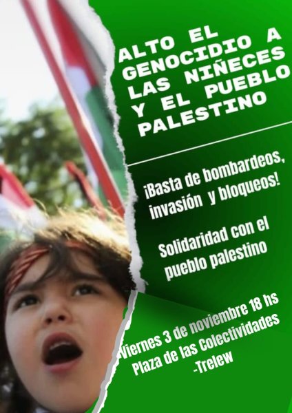 Viernes 3/11 a las 18h. Todos y todas a las calles: como en todo el mundo, marchemos en apoyo al pueblo palestino