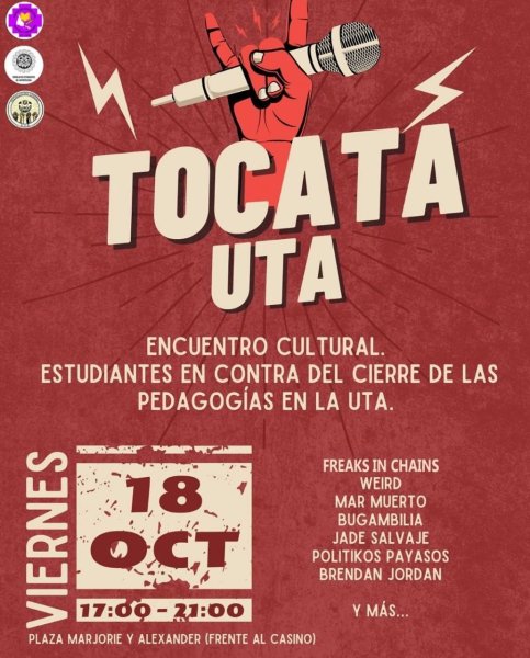 Exitosa tocata contra el cierre de las carreras de pedagogía de la UTA