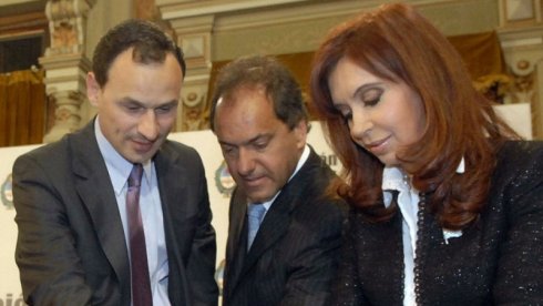 Pablo Bruera, Daniel Scioli, Cristina Fernández