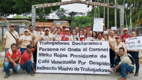 Trabajadores de Café Venezuela, unidad productiva de Pampán