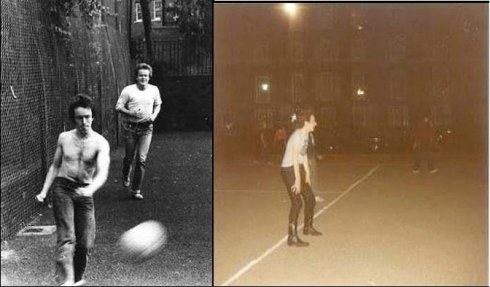 Fotos inéditas: Topper Headon y Joe Strummer jugando a la pelota.