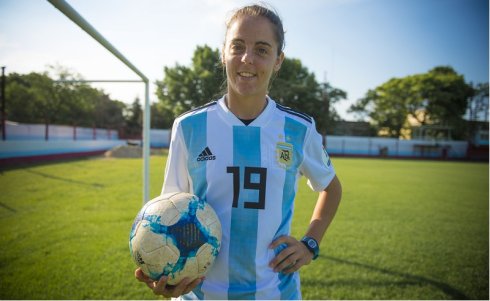 Mariana Larroquette de cara al encuentro frente a Panamá. (Marcelo Scoppa / Enfoque Rojo)