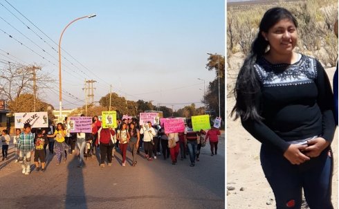 Marcha de familiares y vecinos por la aparición de Micaela Solano