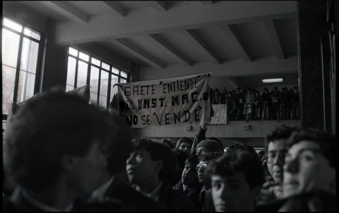 Instituto Nacional, el anuncio de la municipalización por parte de Sergio Gaete Ministro de Educación de Pinochet